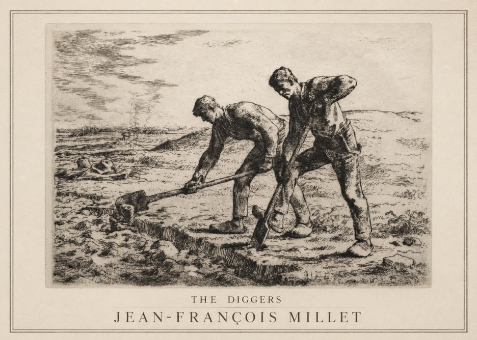 Jean-François Millet The Diggers No1 - Plakat