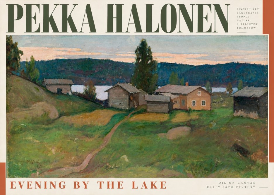 Pekka Halonen Evening by the Lake No4 - Plakat