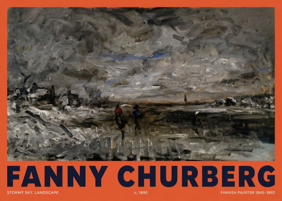 Fanny Churberg Stormy Sky. Landscape No2 - Plakat