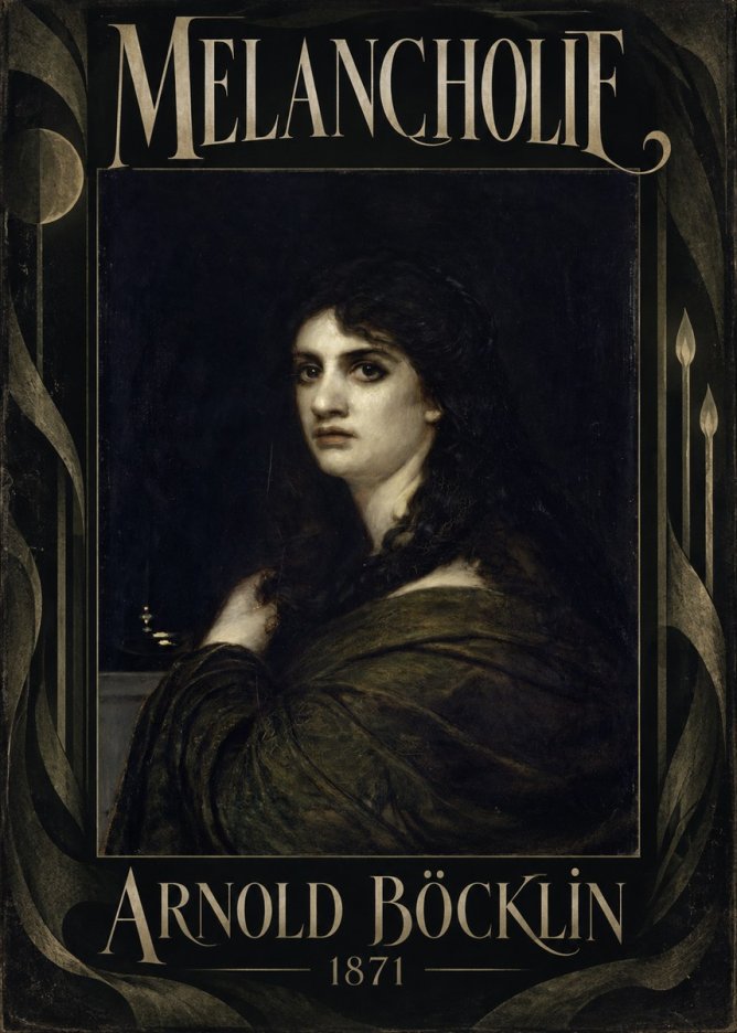 Arnold Böcklin Melancholie No5 - Plakat
