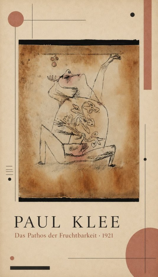Paul Klee Das Pathos Der Fruchtbarkeit No4 - Plakat