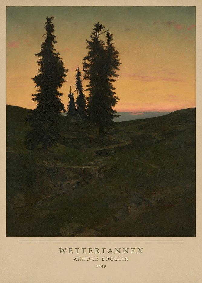 Arnold Böcklin Wettertannen No2 - Plakat