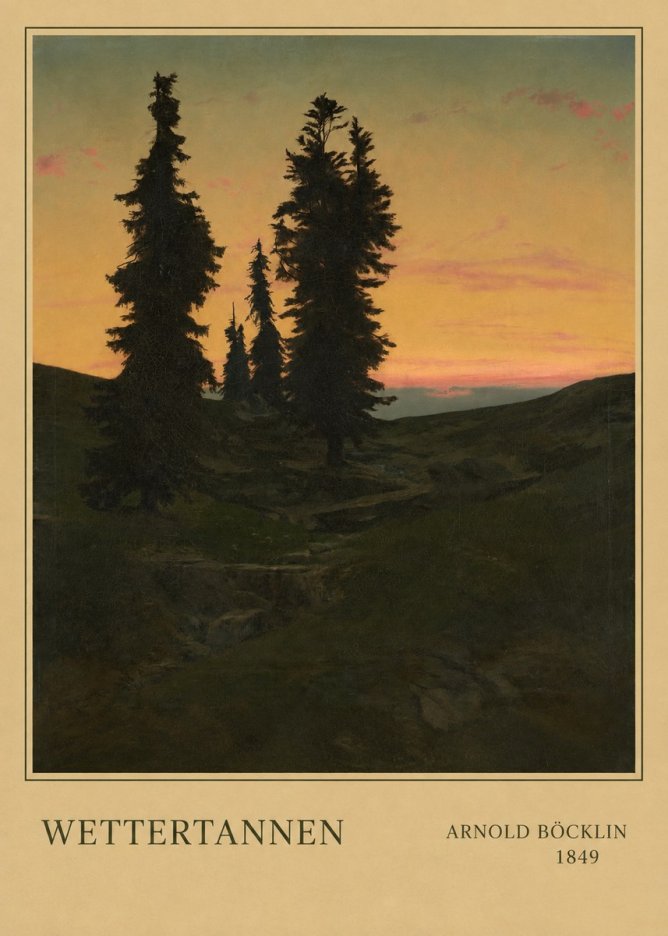 Arnold Böcklin Wettertannen No3 - Plakat