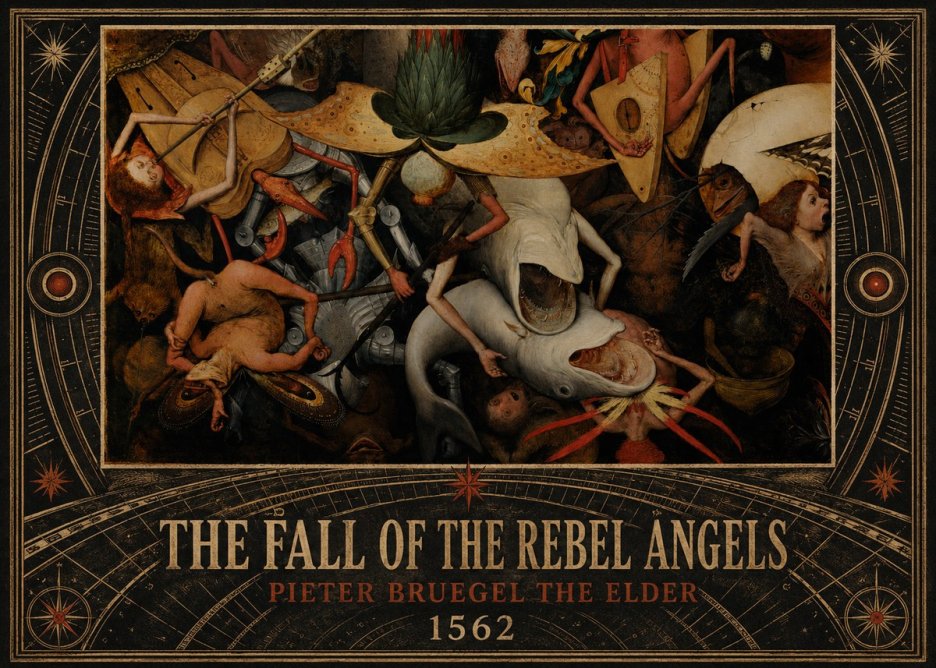 Pieter Bruegel The Fall of the Rebel Angels VI No5 - Plakat