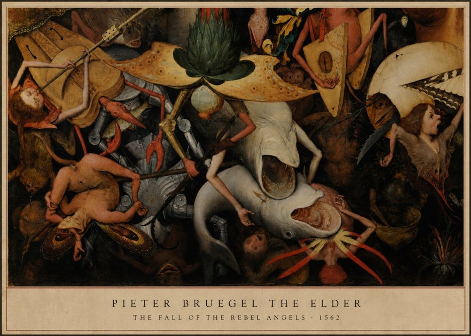 Pieter Bruegel The Fall of the Rebel Angels VI No6 - Plakat