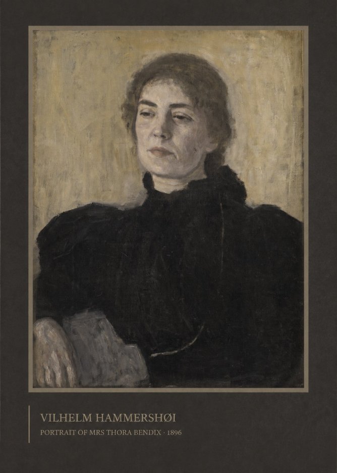 Vilhelm Hammershøi Portrait of Mrs Thora Bendix No2 - Plakat