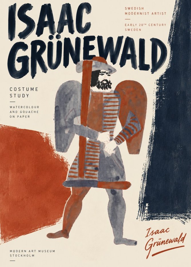 Isaac Grünewald Costume Study VII No5 - Plakat