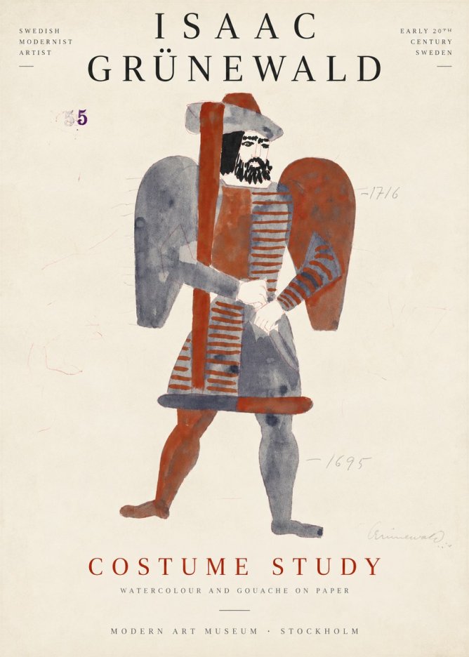 Isaac Grünewald Costume Study VII No6 - Plakat