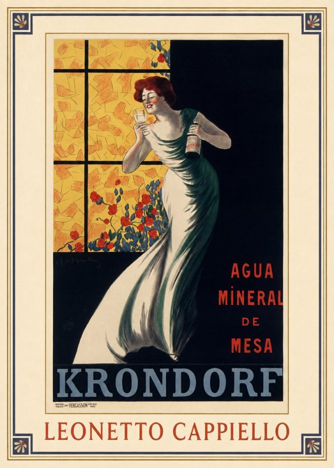 Leonetto Cappiello Agua Mineral De Mesa Krondorf No1 - Plakat
