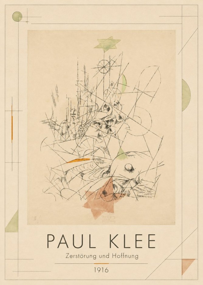 Paul Klee Zerstörung Und Hoffnung II No1 - Plakat