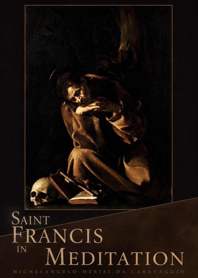 Michelangelo Merisi da Caravaggio Saint Francis in Meditation II No5 - Plakat