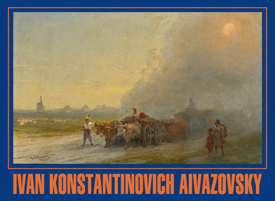 Ivan Konstantinovich Aivazovsky Landscape with Oxen No2 - Plakat