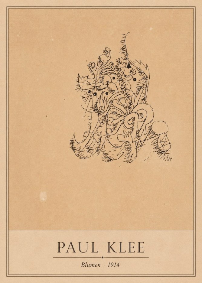 Paul Klee Blumen II No1 - Plakat