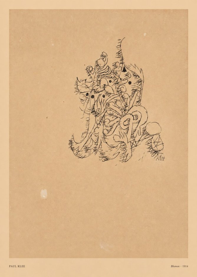 Paul Klee Blumen II No5 - Plakat
