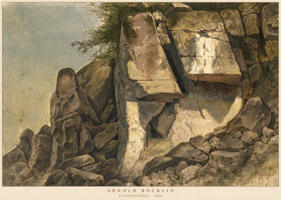 Arnold Böcklin Felsenstudie No5 - Plakat