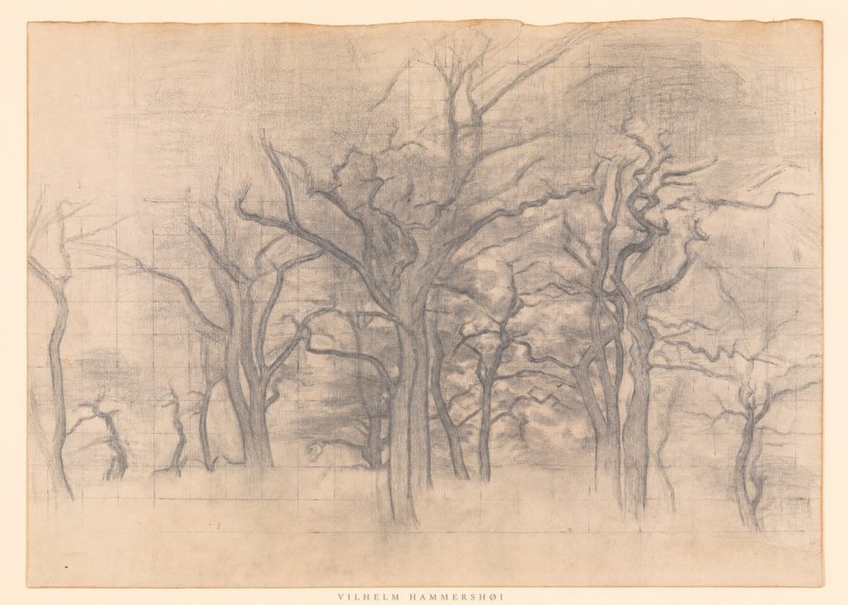 Vilhelm Hammershøi Oak Trees No6 - Plakat