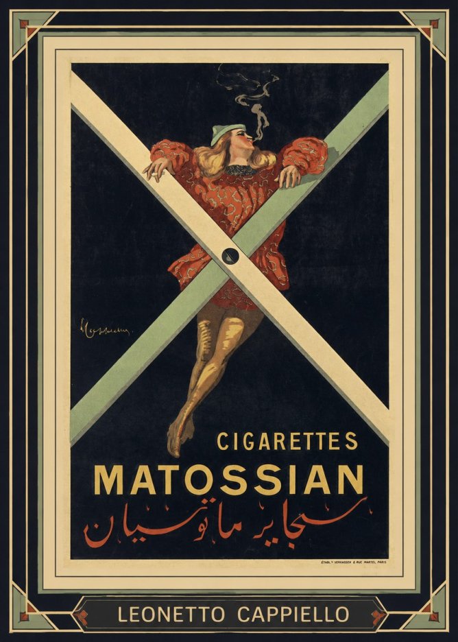 Leonetto Cappiello Cigarettes Matossian No1 - Plakat