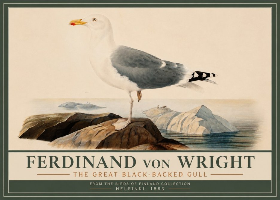 Ferdinand von Wright The Great Black-backed Gull No3 - Plakat