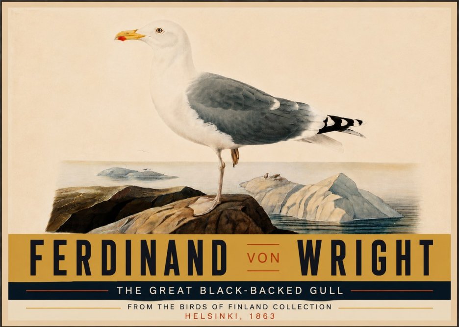 Ferdinand von Wright The Great Black-backed Gull No6 - Plakat