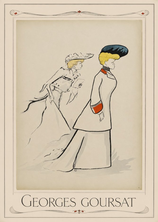Georges Goursat Elegant Promenade No1 - Plakat