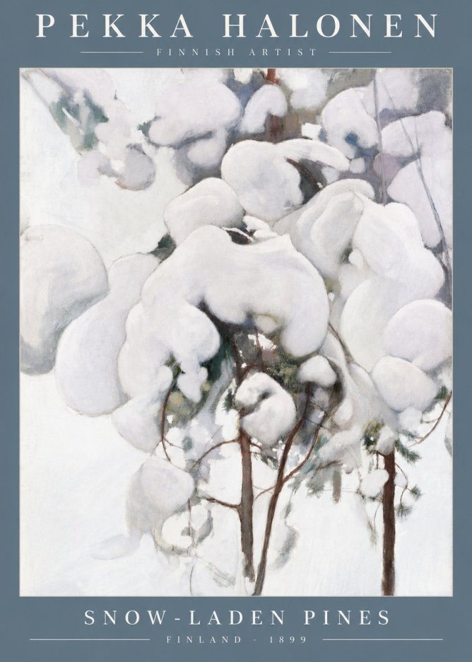 Pekka Halonen Snow-laden Pines No3 - Plakat