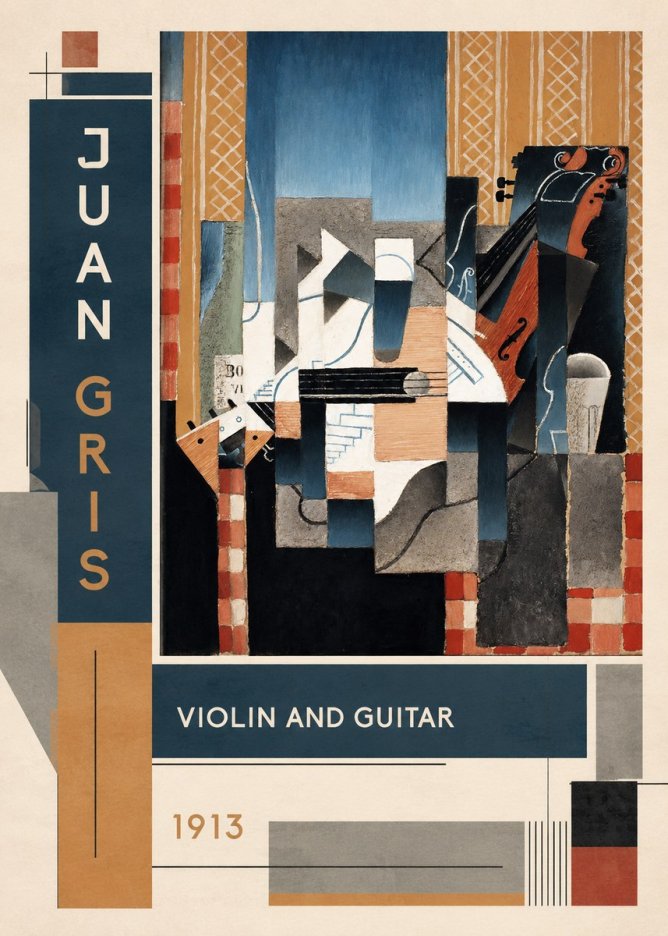 Juan Gris Violin and Guitar I No2 - Plakat