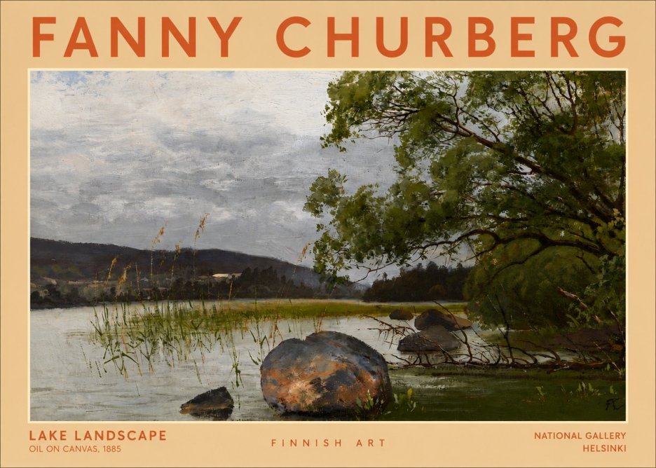 Fanny Churberg Lake Landscape No4 - Plakat