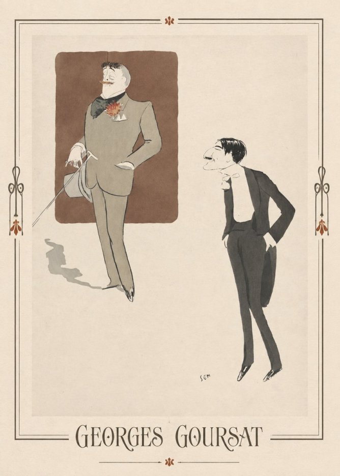 Georges Goursat Two Stylish Gentlemen No1 - Plakat