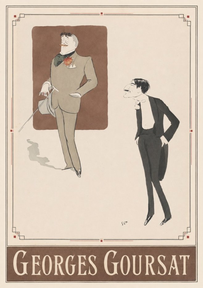 Georges Goursat Two Stylish Gentlemen No3 - Plakat