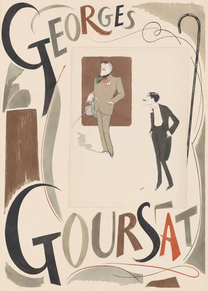 Georges Goursat Two Stylish Gentlemen No5 - Plakat