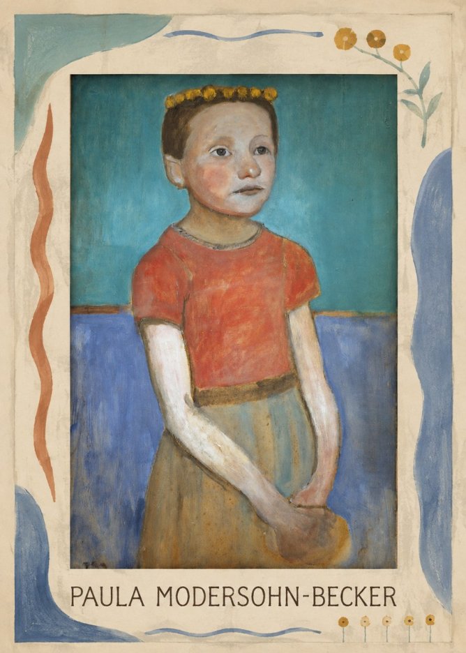 Paula Modersohn-Becker Girl with Crown No2 - Plakat