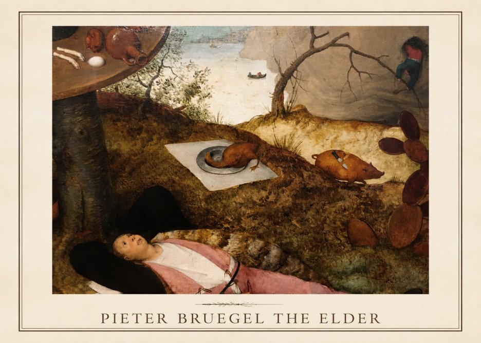 Pieter Bruegel The Land of Cockaigne II No1 - Plakat