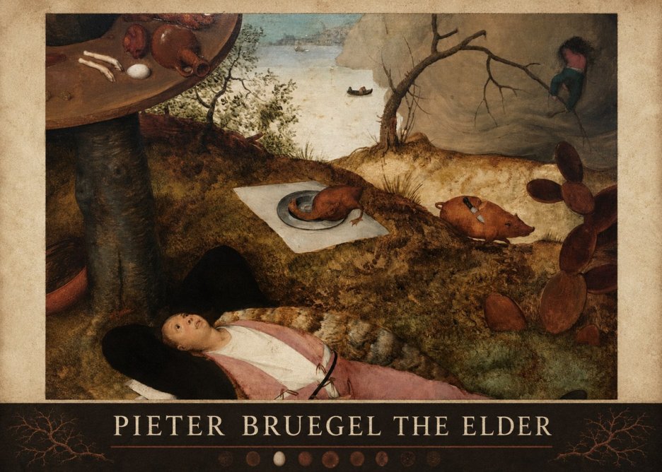 Pieter Bruegel The Land of Cockaigne II No6 - Plakat