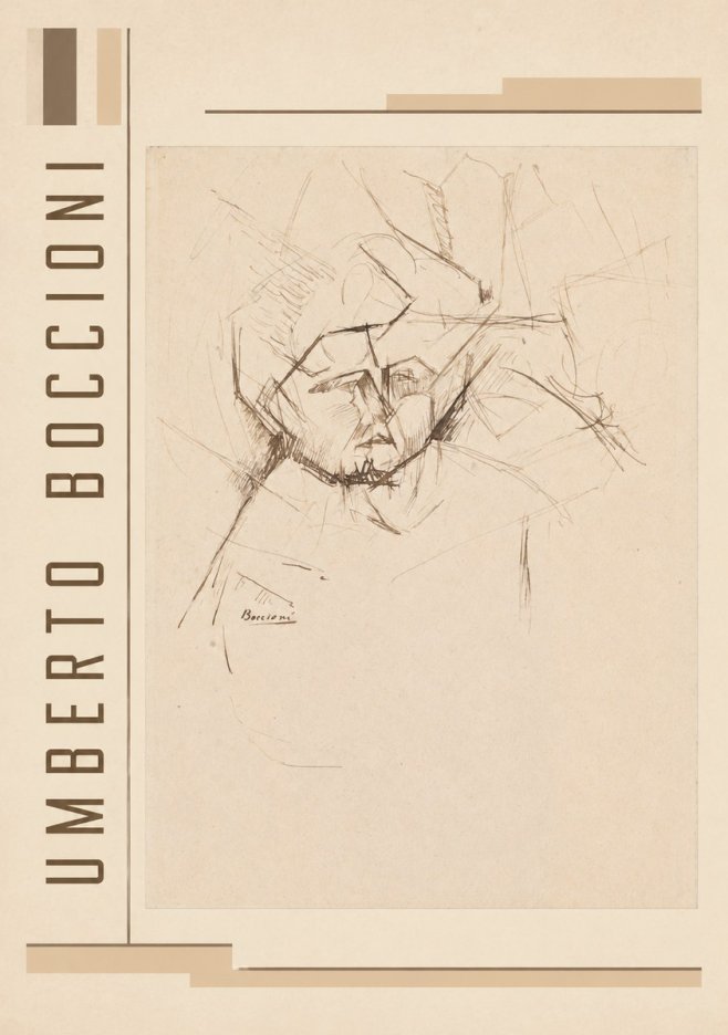 Umberto Boccioni Head Study No2 - Plakat