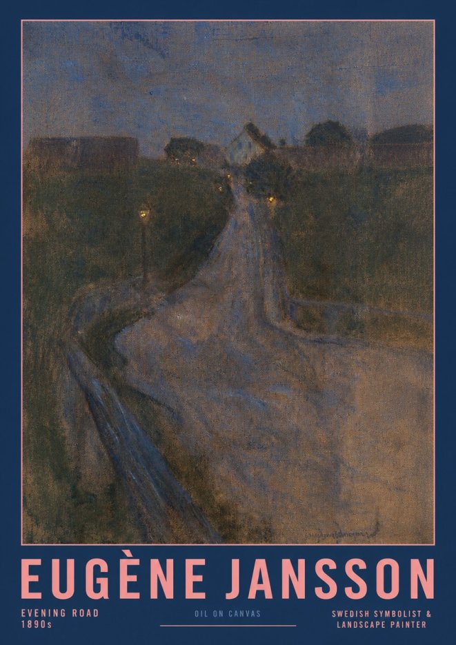 Eugène Jansson Evening Road No2 - Plakat