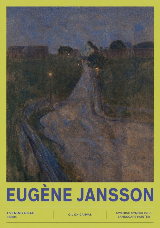 Eugène Jansson Evening Road No3 - Plakat