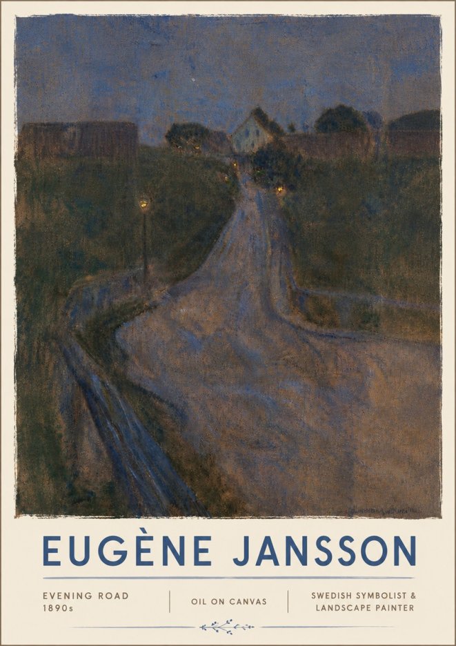 Eugène Jansson Evening Road No6 - Plakat