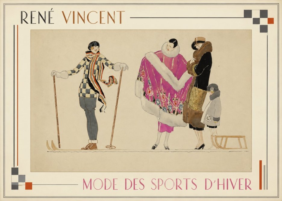 René Vincent Mode Des Sports D'hiver No1 - Plakat