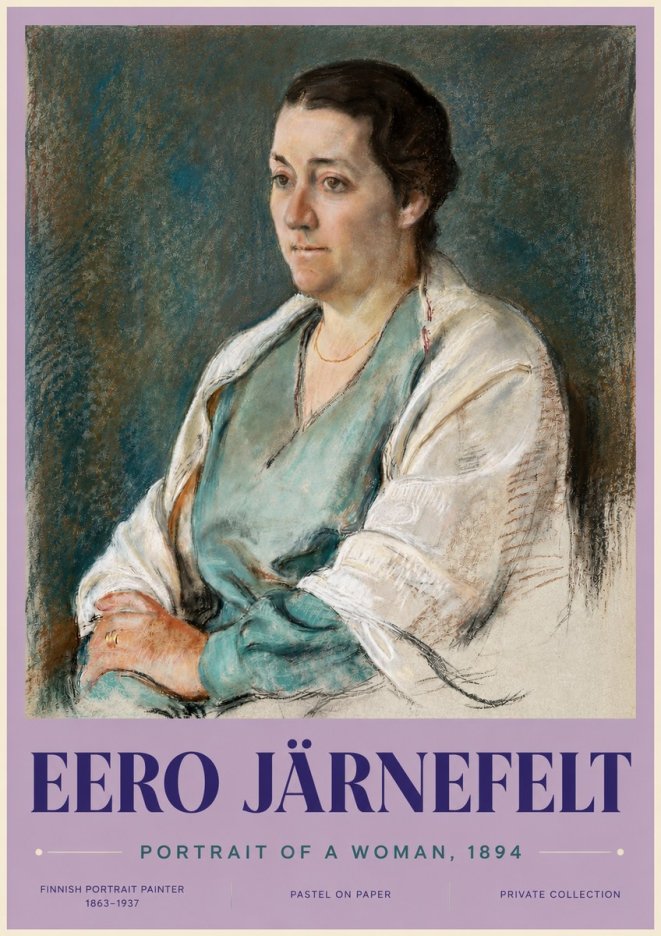Eero Järnefelt Portrait of a Woman, 1894 No3 - Plakat