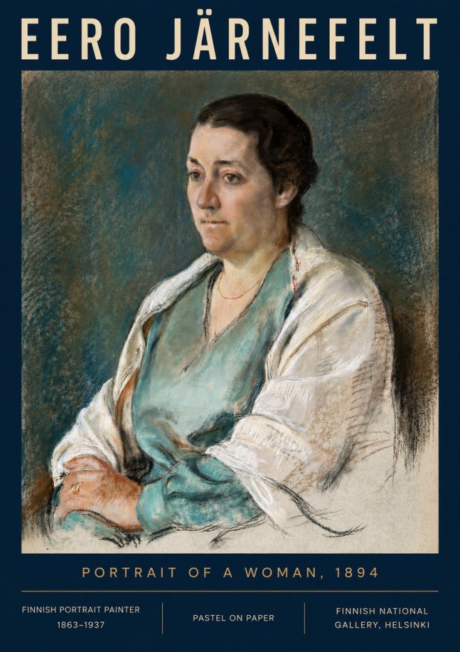 Eero Järnefelt Portrait of a Woman, 1894 No4 - Plakat