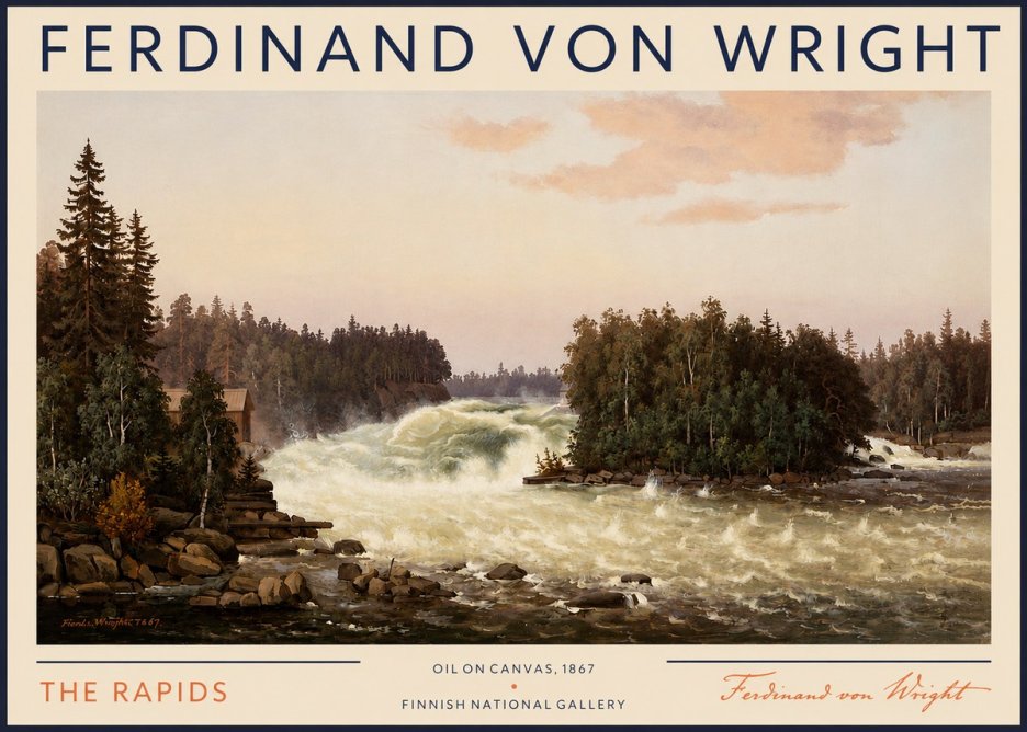 Ferdinand von Wright The Rapids No4 - Plakat