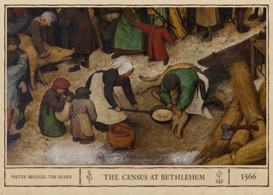 Pieter Bruegel The Census at Bethlehem VI No3 - Plakat
