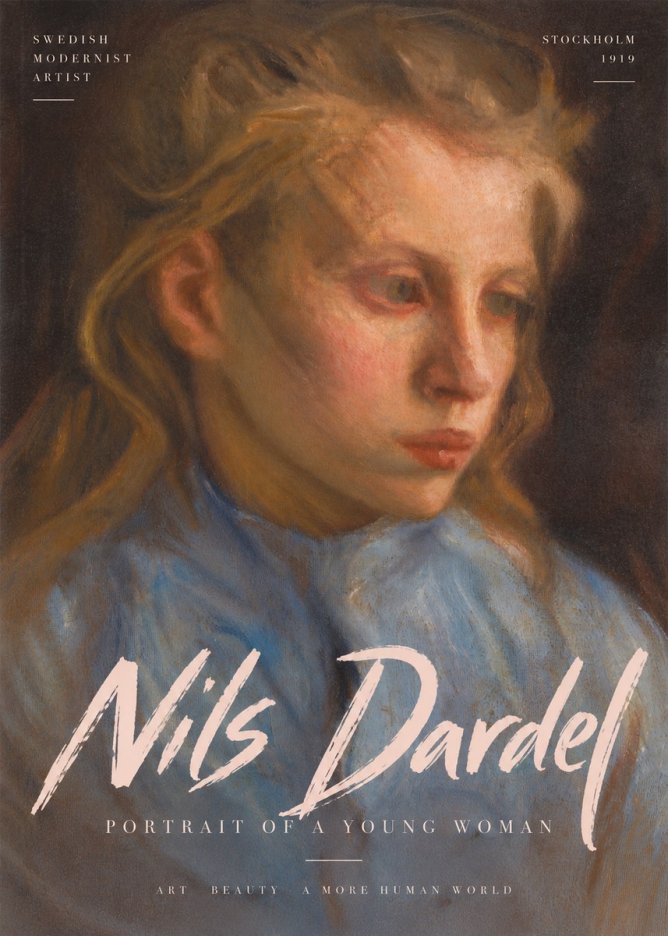Nils Dardel Portrait of a Young Woman No5 - Plakat