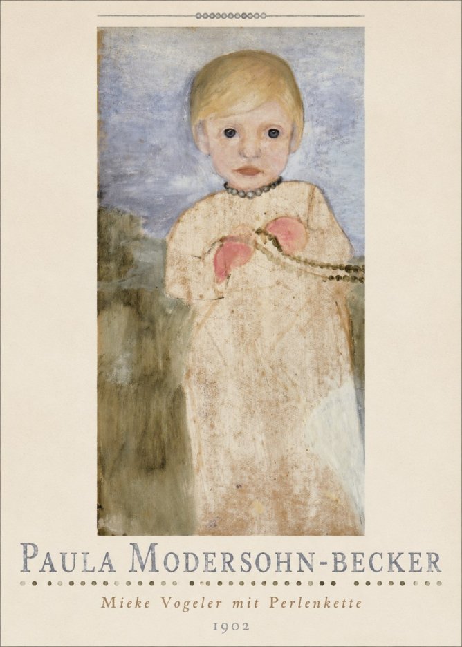 Paula Modersohn-Becker Mieke Vogeler Mit Perlenkette No4 - Plakat