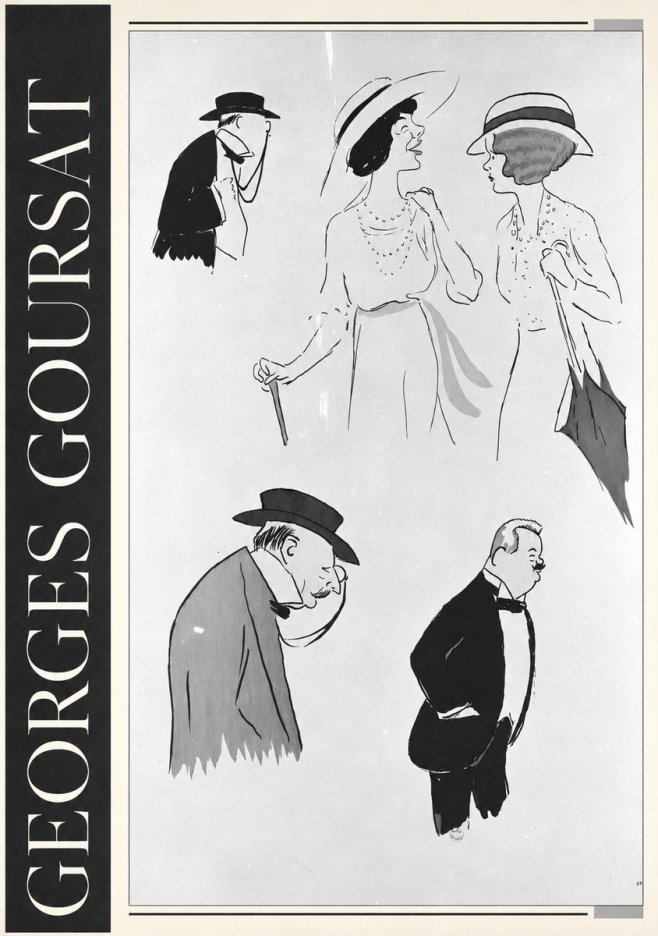 Georges Goursat Character Studies No3 - Plakat