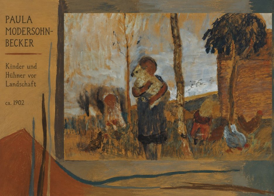 Paula Modersohn-Becker Kinder Und Hühner Vor Landschaft No2 - Plakat