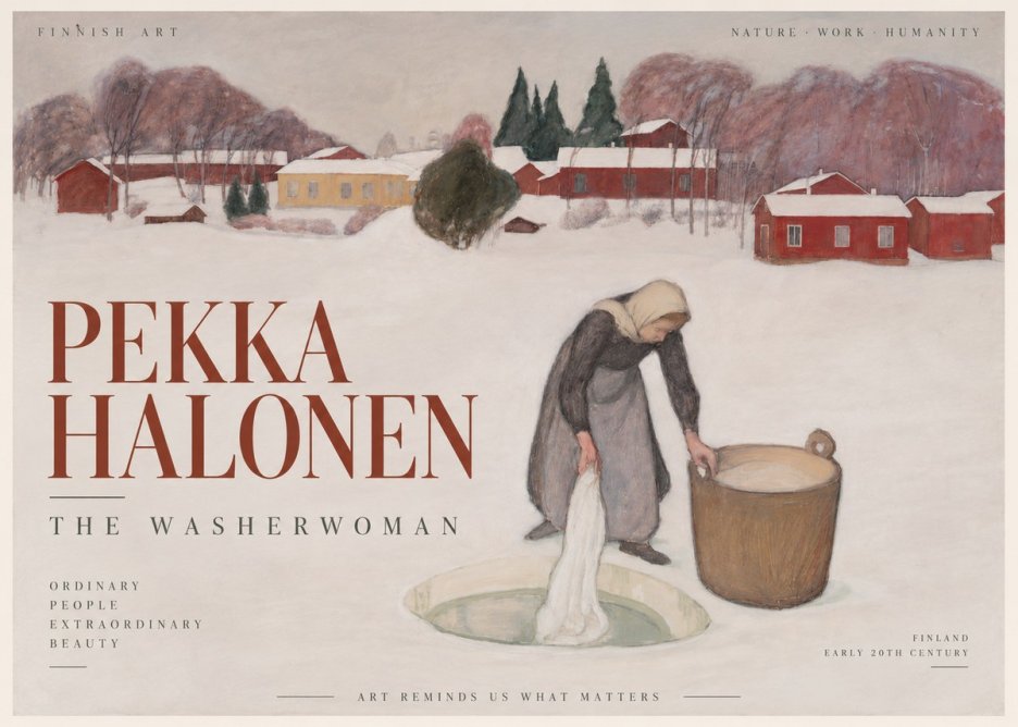Pekka Halonen The Washerwoman No5 - Plakat