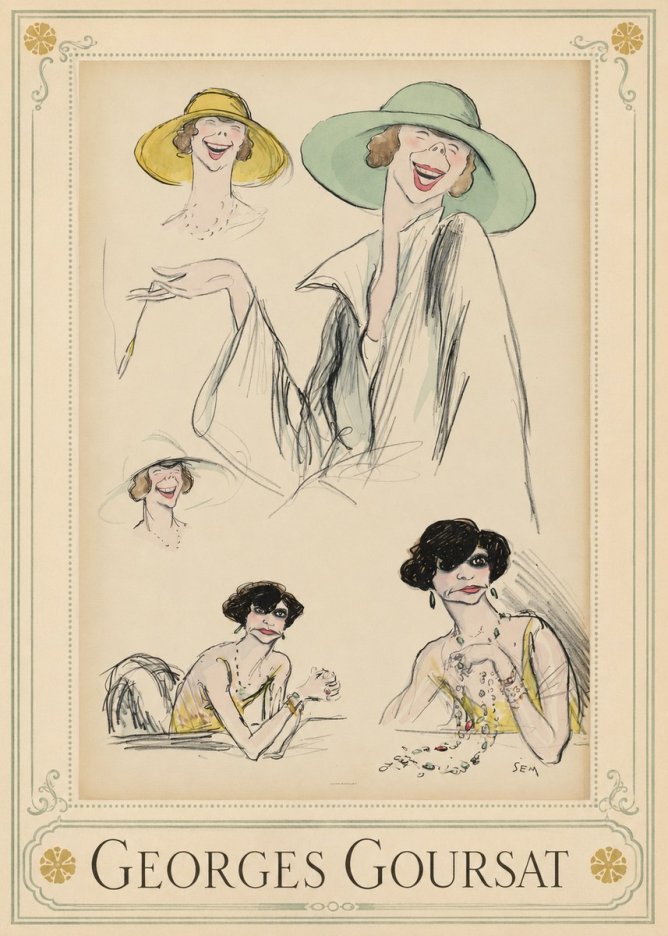 Georges Goursat Elegant Parisian Caricatures No1 - Plakat