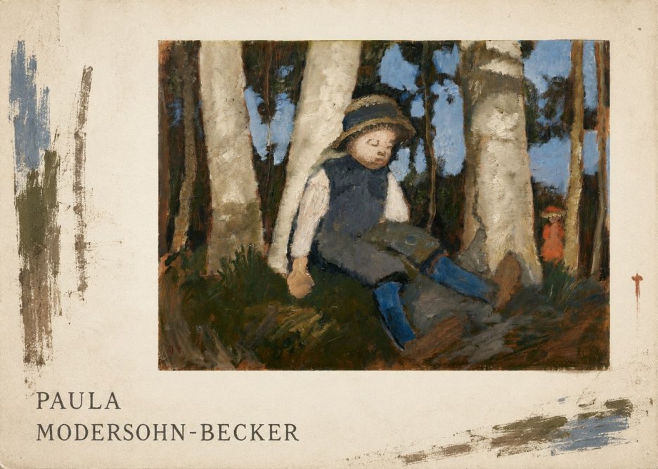 Paula Modersohn-Becker Sleeping Child in a Birch Grove No5 - Plakat