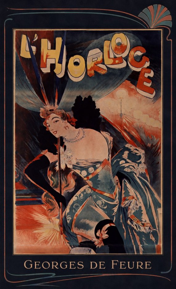 Georges de Feure L'horloge III No6 - Plakat